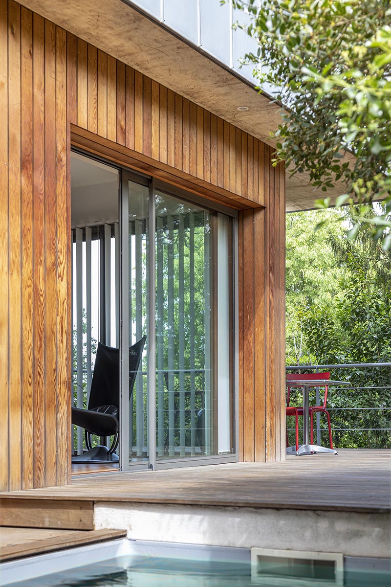 FGHM architectes - maison bois dans les arbres à Blagnac