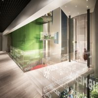 Aménagement du hall d’entrée d’un immeuble de bureaux